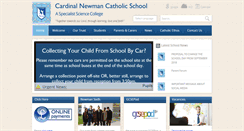 Desktop Screenshot of cardinalnewmanschool.net